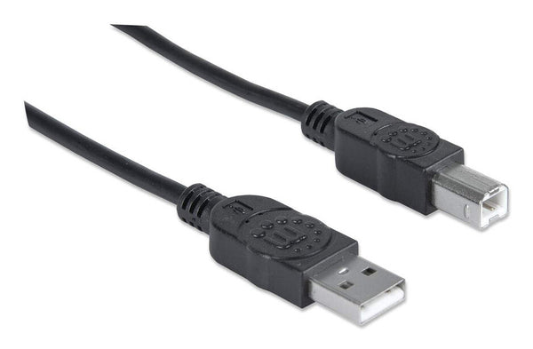 Manhattan 333368 USB-kabel USB 2.0 1,8 m USB A USB B 0,48 Gbit/sek. Sort
