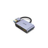 UNITEK V1304A videokabel adapter 0,15 m USB Type-A HDMI + VGA (D-Sub) Grå