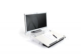BakkerElkhuizen FlexDesk 630N dokumentholder Akryl, Plast, Gummi, Stål Transparent, Hvid