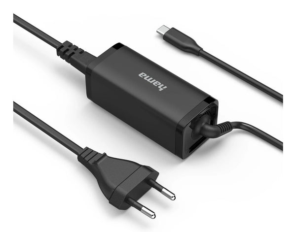 Hama 00200023 strømadapter og vekselret Indendørs 65 W Sort