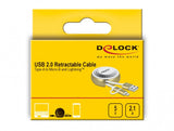 DeLOCK 85820 USB-kabel USB 2.0 0,92 m USB A Micro-USB B/Lightning Guld, Hvid