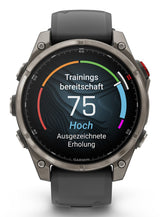 Garmin fēnix 8 Pro 3,56 cm (1.4") AMOLED 47 mm Digital 454 x 454 pixel Berøringsskærm Grafit, Titanium Wi-Fi GPS (satellit)