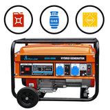 Extralink EX.30363 motor-generator 2800 W 15 L Naturgas, Flydende petroliumsgas (LPG), Benzin Sort, Orange