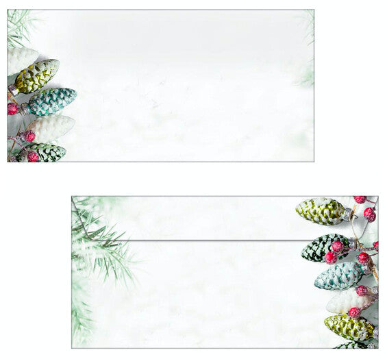 Sigel DU177 kuvert DL (110 x 220 mm) Grøn, Hvid 50 stk