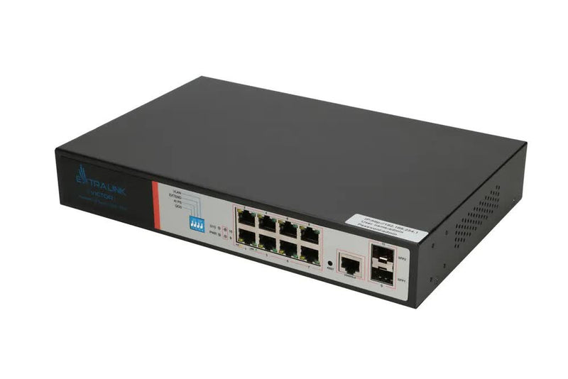 Extralink EX.8222 netværksswitch Administreret L2/L4 Gigabit Ethernet (10/100/1000) Strøm over Ethernet (PoE) 1U Sort