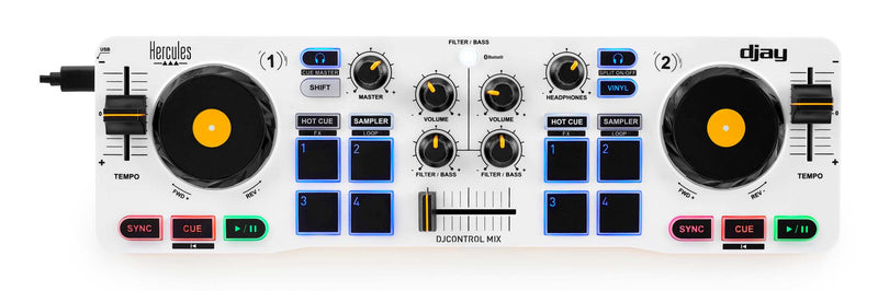 Hercules 4780921 DJ controller 2 kanaler Sort, Hvid, Gul