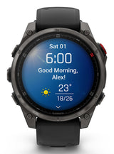 Garmin fēnix 8 Pro 3,56 cm (1.4") AMOLED 47 mm Digital 454 x 454 pixel Berøringsskærm Grå Wi-Fi GPS (satellit)