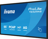 iiyama T6529AS-B1AG skilte display Kiosk design 163,8 cm (64.5") LED Wi-Fi 420 cd/m² 4K Ultra HD Sort Berøringsskærm Indbygget processer Android 24/7