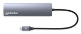 Manhattan 153959 dockingstation Ledningsført USB 3.2 Gen 1 (3.1 Gen 1) Type-C Sølv