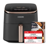 Cosori Turbo Blaze Chef Edition Enkelt 6 L Enkeltstående 1725 W Varmluftsteger Sort, Lyserød guld