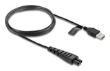 DeLOCK 90985 el-ledning Sort 1,2 m USB A 2-polet