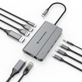 Conceptronic DONN34G dockingstation Ledningsført USB 3.2 Gen 2 (3.1 Gen 2) Type-C Grå