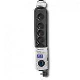 Qoltec 50172 overspændingsbeskytter Sort 6 AC stikkontakt(er) 230 V 5 m