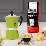 Bialetti Rainbow Moka gryde Sort, Grøn