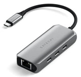 Satechi ST-H3C25EM interface hub USB Type-C 10000 Mbit/s Grå