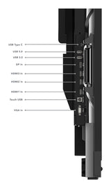 Lenovo ThinkVision T86 computerskærm 2,18 m (86") 3840 x 2160 pixel 4K Ultra HD LED Berøringsskærm Sort