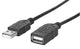 Manhattan 308519 USB-kabel USB 2.0 1 m USB A 0,48 Gbit/sek. Sort