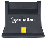 Manhattan 102025 smartcard læser Indendørs USB USB 2.0 Sort