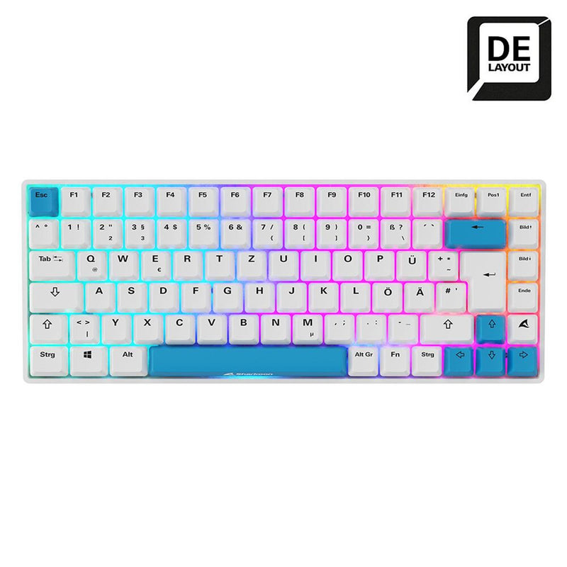 Sharkoon SKILLER SGK50 S3 PBT tastatur Spil USB QWERTZ Tysk Hvid