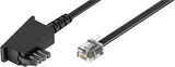 Goobay 50940 telefonkabel 10 m Sort