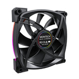 Montech AX140 PWM Computerkabinet Ventilator 14 cm Sort 1 stk