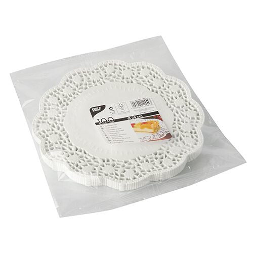 Papstar 12454 kagefad Hvid Rund
