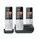 Gigaset COMFORT 500A Trio Analog/DECT-telefon Nummervisning Sort, Sølv