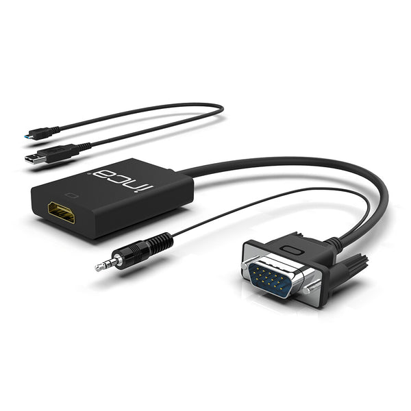 Inca IVTH-02 videokabel adapter 0,2 m HDMI Type A (Standard) VGA (D-Sub) Hvid
