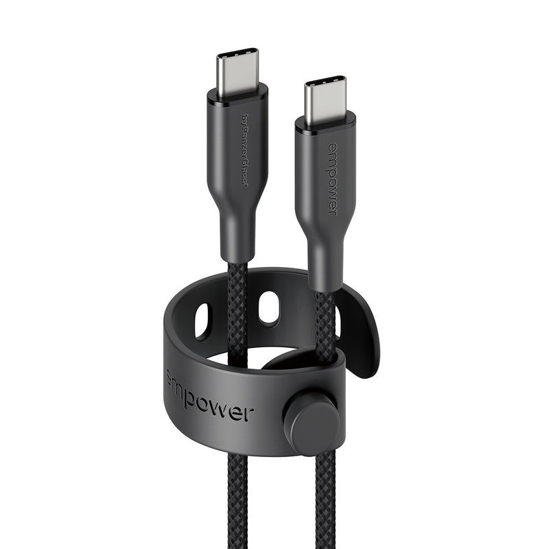 PanzerGlass empower™ by ® Racing 60W USB-C to USB-C Kabel | USB 2.0 | 2M | Space Black