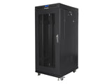 Lanberg FF01-8015-23BL stativ 15U Fritstående reol Sort