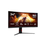 AOC G4 CU34G4ZCA computerskærm 86,4 cm (34") 3440 x 1440 pixel Wide Quad HD Sort, Rød