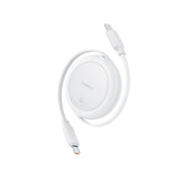 Baseus Free2Pull USB-kabel 1 m USB C 0,48 Gbit/sek. 60 W Hvid