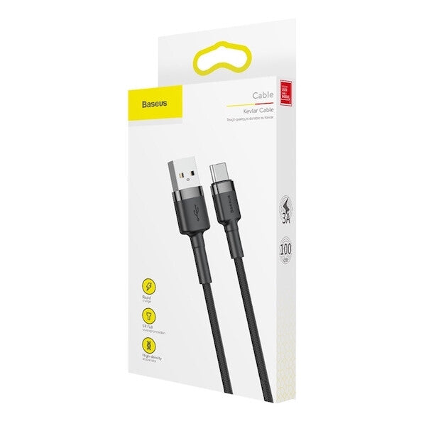 Baseus CATKLF-BG1 USB-kabel 1 m USB A USB C Sort
