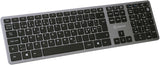 Voxicon 280 Slim Metal Wireless tastatur Mus inkluderet Universel RF trådløst QWERTY Nordisk Sort, Sølv