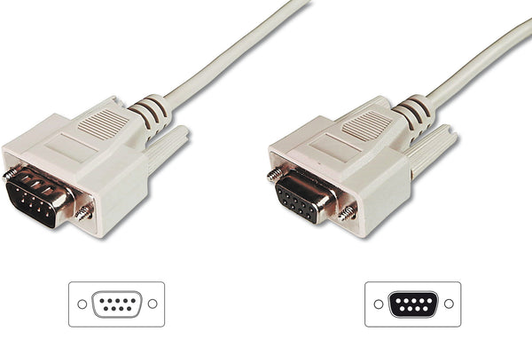 Digitus AK-610203-020-E serielkabel Beige 2 m DB9