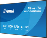 iiyama LH6566UHSB-B1AG skilte display Digital fladpaneldisplay 165,1 cm (65") LCD Wi-Fi 800 cd/m² 4K Ultra HD Sort Indbygget processer Android 24/7