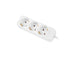 Lanberg PS0-03F-0150-W stikdåse 1,5 m 3 AC stikkontakt(er) Indendørs Hvid