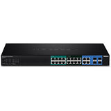 Trendnet TPE-204US netværksswitch Administreret L2/L3/L4 Gigabit Ethernet (10/100/1000) Strøm over Ethernet (PoE) 1U Sort