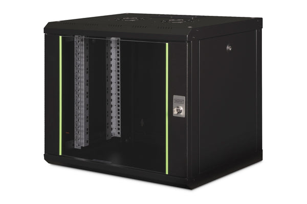 Digitus DN-19 09-U-SW stativ 9U Vægmonteret stativ Sort