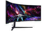Samsung G95NC computerskærm 144,8 cm (57") 7680 x 2160 pixel Dual UHD QLED Hvid