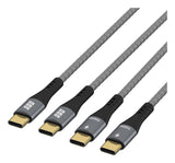 EFB Elektronik USB-CC-00005 USB-kabel USB 2.0 1 m USB C 0,48 Gbit/sek. 100 W Sort, Grå