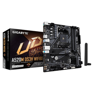 GIGABYTE A520M DS3H WIFI6E AMD A520 Stik AM4 micro ATX