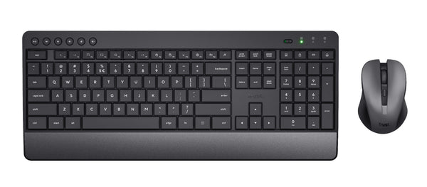 Trust Trezo tastatur Mus inkluderet Universel RF trådløst QWERTZ Tysk Sort