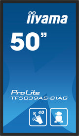 iiyama TF5039AS-B1AG computerskærm 125,7 cm (49.5") 3840 x 2160 pixel 4K Ultra HD LED Berøringsskærm Sort