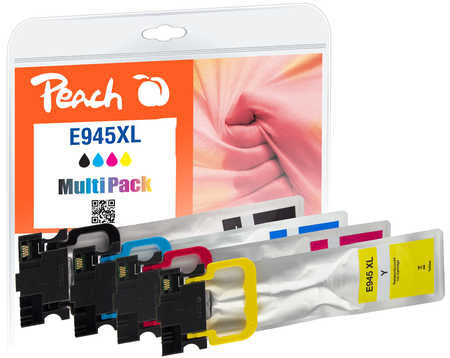 Peach 320964 blækpatron 4 stk Kompatibel Højt (XL) udbytte Sort, Blå, Magenta, Gul