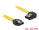DeLOCK 83958 SATA-kabel 0,2 m SATA 7-pin Sort, Gul