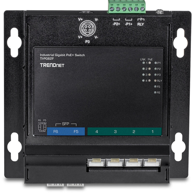 Trendnet TI-PG62F netværksswitch Gigabit Ethernet (10/100/1000) Strøm over Ethernet (PoE) Sort