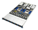 ASUS RS700A-E13-RS12U LGA 6096P Stativ (1U) Sort, Sølv