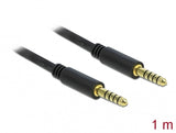 DeLOCK 85791 lydkabel 1 m 4.4mm Sort