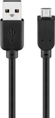Goobay 93918 USB-kabel USB 2.0 1 m Micro-USB B USB A 0,48 Gbit/sek. Sort